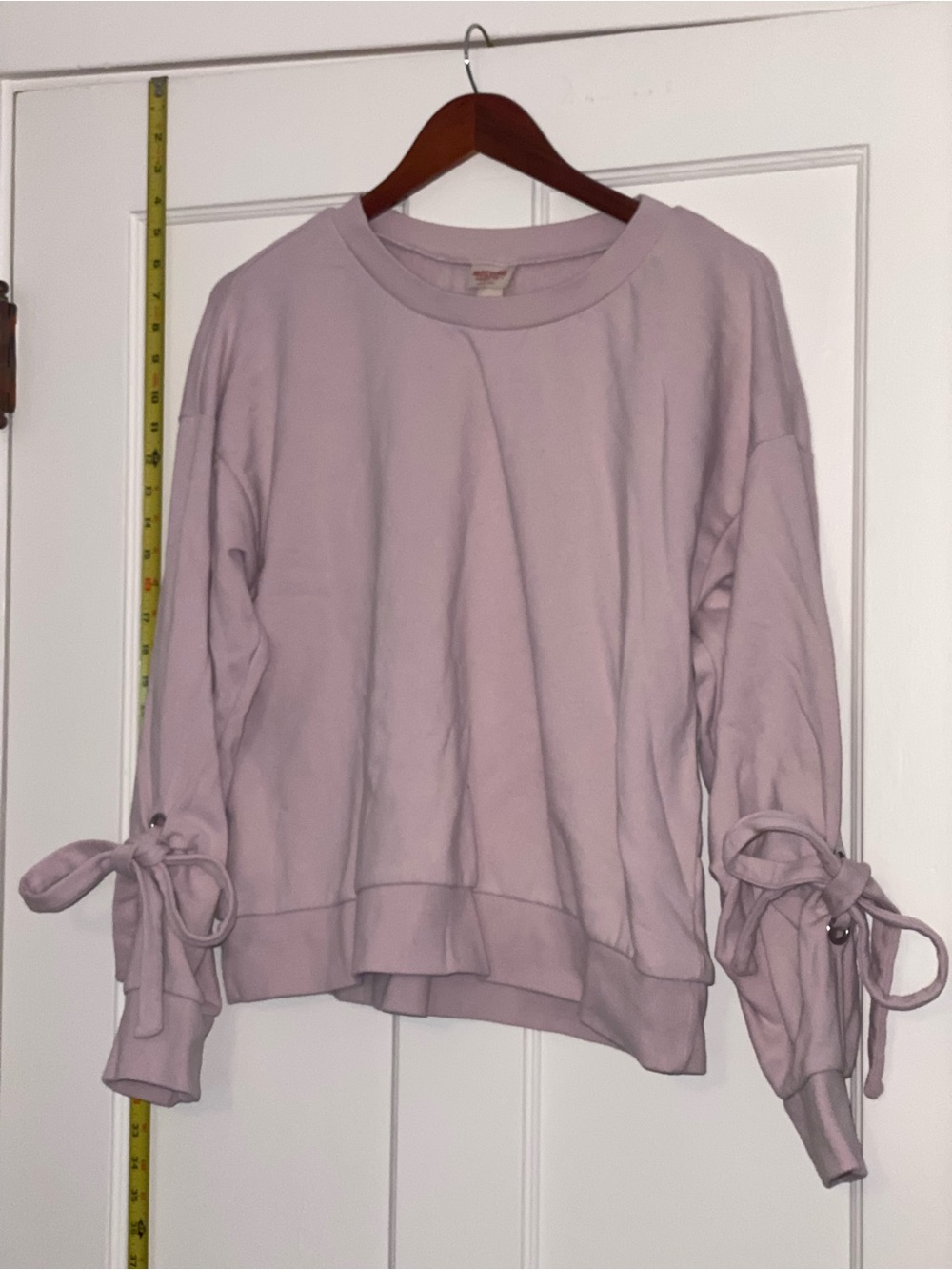 Mossimo Pink Sweatshirt with ribbons / bows
